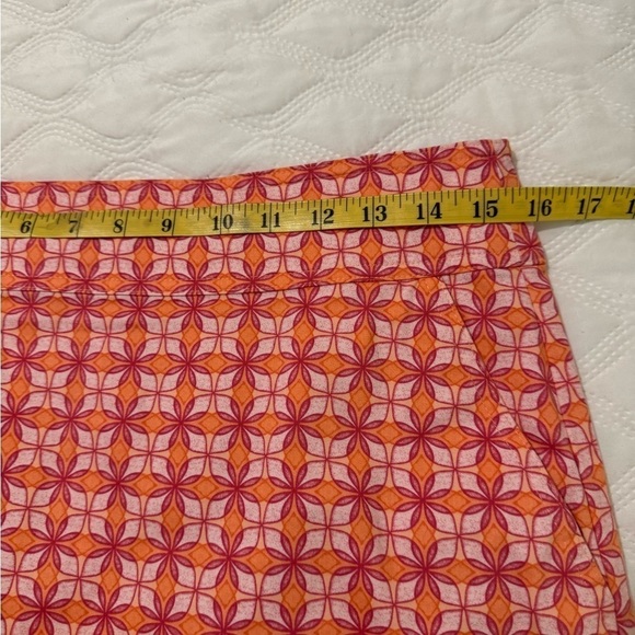Talbots fun summer Print Pencil Skirt NWOT size 8 pink & orange - Picture 8 of 8